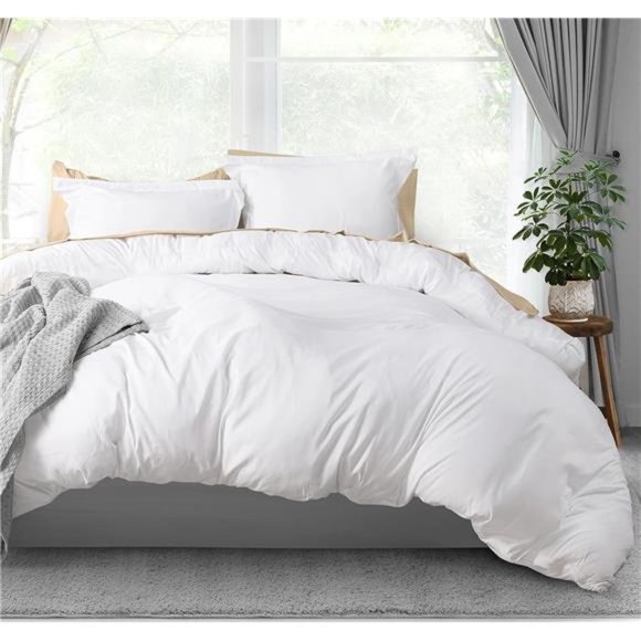 Bedding Duvet Cover Queen Size Set - 1 Duvet Cover with 2 Pillow Shams -3 Pieces - Picture 1 of 6